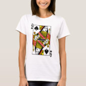Koningin van Spades-speelkaarten T-shirt (Voorkant)