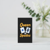 Koningin van Spades Table Gambling Card Gamer Visitekaartje (Staand voorkant)