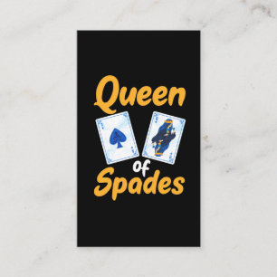Koningin van Spades Table Gambling Card Gamer Visitekaartje