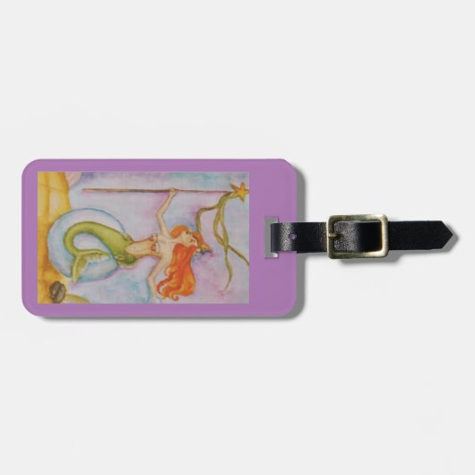 Koningin van Staven, Zeemeerminnen en Sirens Tarot Bagagelabel (Voorkant horizontaal)