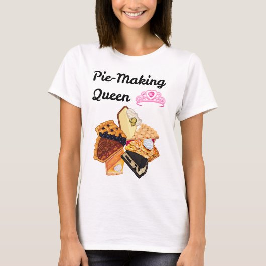 Koningin van taarten bakken t-shirt (Voorkant)