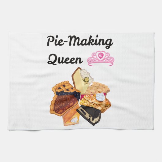 Koningin van taarten bakken theedoek (Horizontaal)