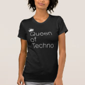 koningin van Techno White T-shirt (Voorkant)