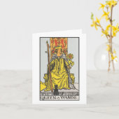 Koningin van toverstokken - Rider Waite Smith taro Kaart (Gele Bloem)