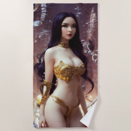 koningin van warrior vampire Beach Towel Strandlaken