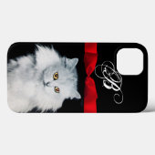 KONINGIN VAN WITTE VANGSTEN MET RODE RIBBONMONOGRA Case-Mate iPhone CASE (Achterkant (horizontaal))