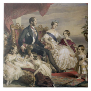 Koningin Victoria (1819-1901) en Prins Albert (181 Tegeltje