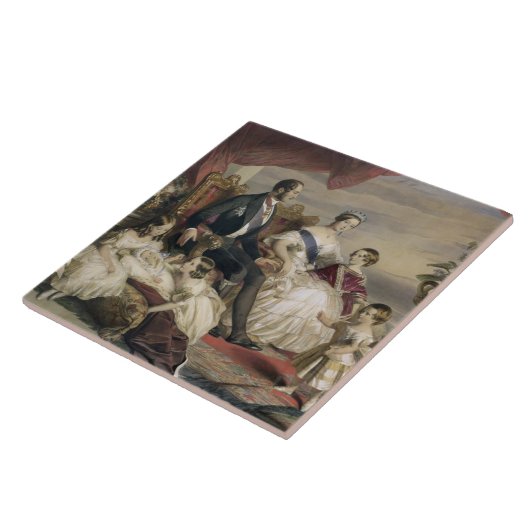 Koningin Victoria (1819-1901) en Prins Albert (181 Tegeltje (Zijkant)