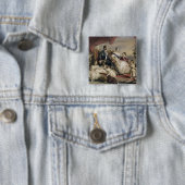 Koningin Victoria (1819-1901) en Prins Albert (181 Vierkante Button 5,1 Cm (In situ)