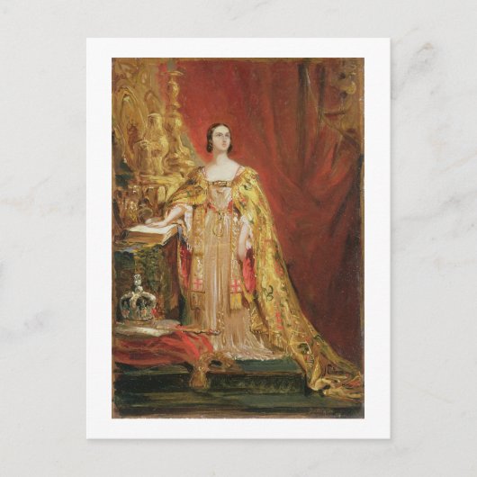 Koningin Victoria (1819-1901) met de kroon O Briefkaart (Voorkant)