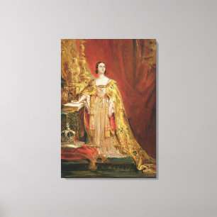 Koningin Victoria (1819-1901) met de kroon O Canvas Afdruk