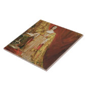 Koningin Victoria (1819-1901) met de kroon O Tegeltje (Zijkant)