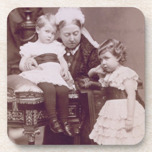 Koningin Victoria (1819-1901) met haar kleinkinder Bier Onderzetter (Voorkant)