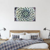 Koningin Victoria Agave, witte vorm Canvas Afdruk (Insitu (Slaapkamer))