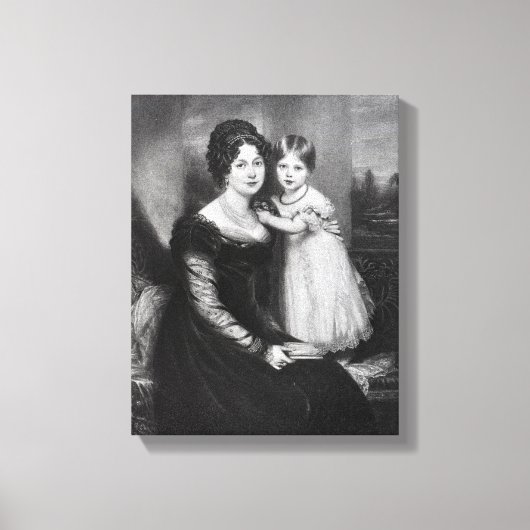 Koningin Victoria als baby met haar moeder Canvas Afdruk (Voorkant)