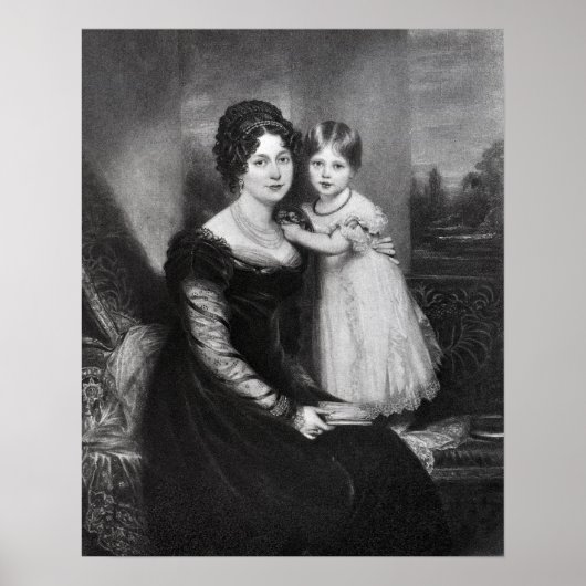 Koningin Victoria als baby met haar moeder Poster (Voorkant)