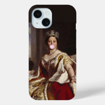 Koningin Victoria blaast roze borrelgom