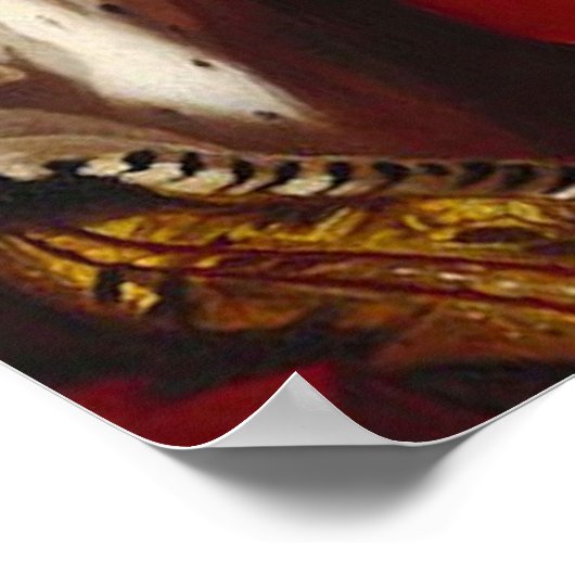 Koningin Victoria blaast roze borrelgom Poster (Hoek)