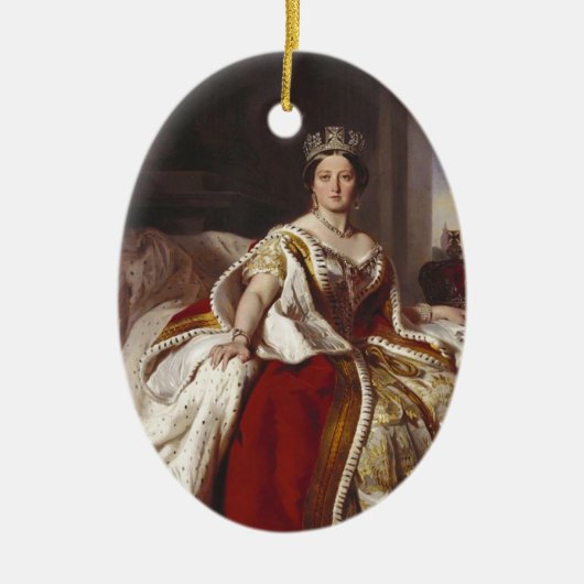 Koningin Victoria: Coronatie Keramisch Ornament (Voorkant)