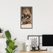 Koningin Victoria en Kat Poster (Thuiskantoor)