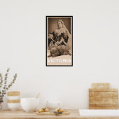 Koningin Victoria en Kat Poster (Keuken)
