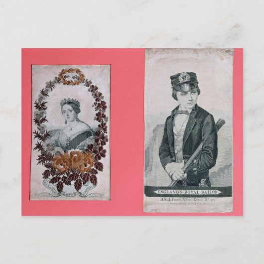 Koningin Victoria en Prins Albert bladwijzer Briefkaart (Voorkant)