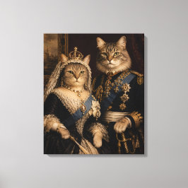 Koningin Victoria en Prins Albert Katten Portret  Canvas Afdruk