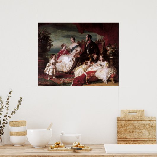 Koningin Victoria en Prins Albert - Koninklijke fa Poster (Keuken)