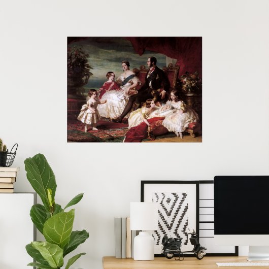 Koningin Victoria en Prins Albert - Koninklijke fa Poster (Thuiskantoor)