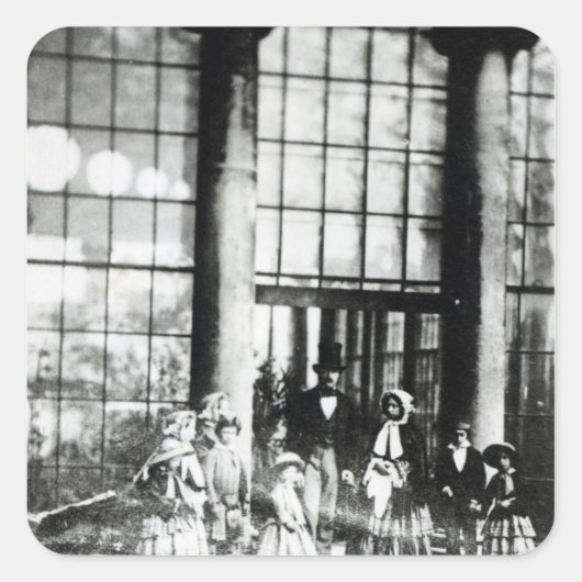 Koningin Victoria en Prins Albert met hun Vierkante Sticker (Voorkant)