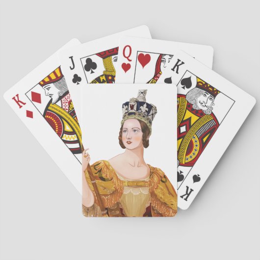 Koningin Victoria - historische illustraties Pokerkaarten (Achterkant)