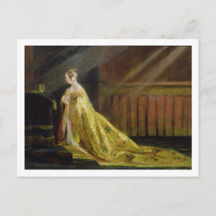 Koningin Victoria in Her Coronation Robe, 1838 (ol Briefkaart