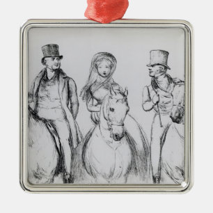 Koningin Victoria, Lord Melbourne en Lord Russell Metalen Ornament
