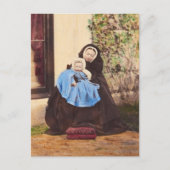 Koningin Victoria met Victoria van Hessen in 1863 Briefkaart (Voorkant)