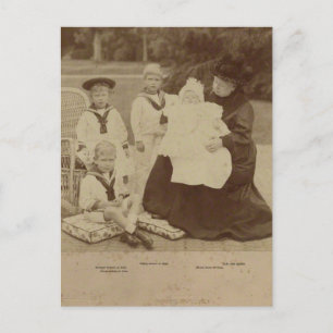 Koningin Victoria met 'York' kleinkinderen ca. 190 Briefkaart