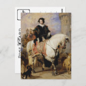 Koningin Victoria op paard sidesaddle ca. 1837 Briefkaart (Voorkant / Achterkant)
