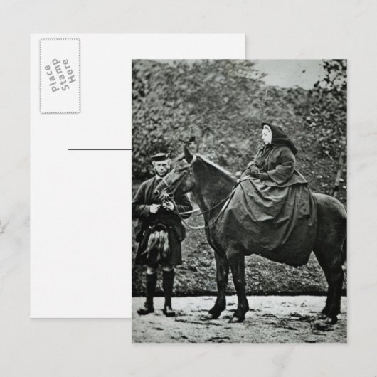 Koningin Victoria over afscheid op Balmoraal, 1863 Briefkaart (Voorkant / Achterkant)