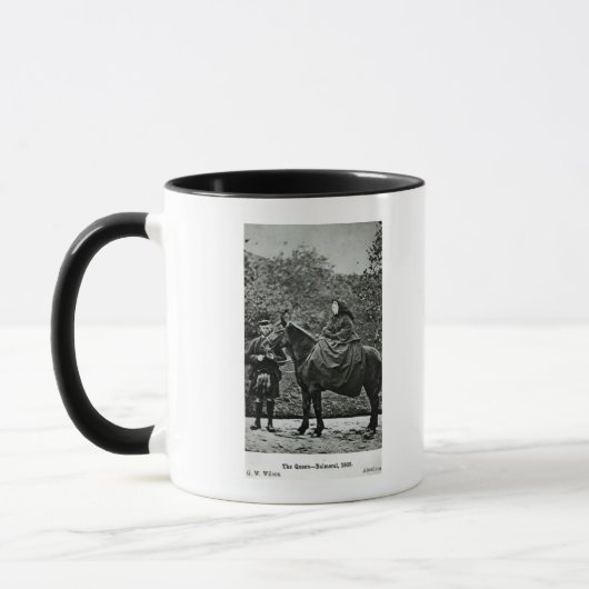 Koningin Victoria over afscheid op Balmoraal, 1863 Mok (Links)