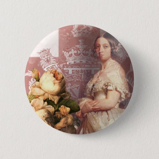  koningin Victoria Ronde Button 5,7 Cm (Voorkant)
