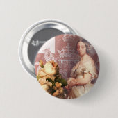  koningin Victoria Ronde Button 5,7 Cm (Voorkant /achterkant)