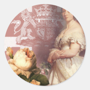  koningin Victoria Ronde Sticker