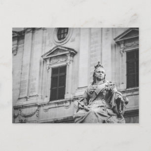 Koningin Victoria sculptuur in La Valletta, Malta Briefkaart