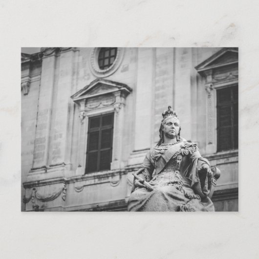 Koningin Victoria sculptuur in La Valletta, Malta Briefkaart (Voorkant)