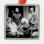 Koningin Victoria, Tsar Nicholas II Metalen Ornament (Voorkant)