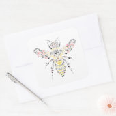 koningin vierkante sticker (Envelop)