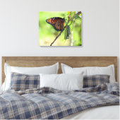 Koningin Vlinder en Monarch Caterpillar Canvas (Insitu (Slaapkamer))