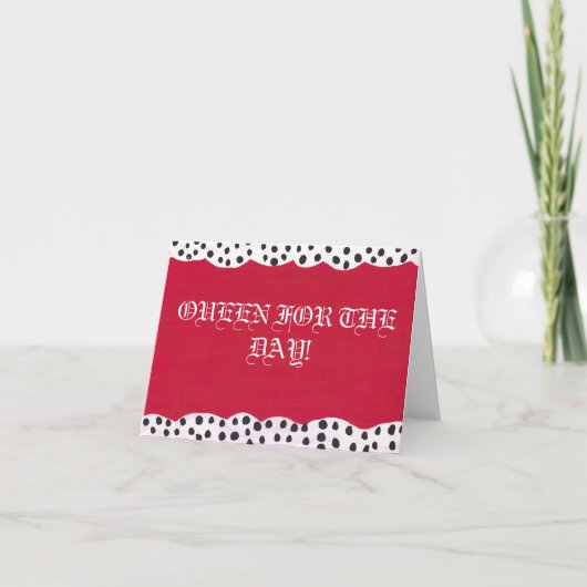 KONINGIN VOOR DE DAG! briefkaarten (Voorkant)