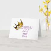 ***KONINGIN*** VOOR DE DAG (OP JE VERJAARDAG) KAART (Gele Bloem)