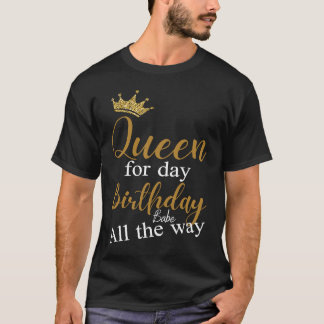 Koningin voor de dag van de geboorte baby helemaal t-shirt