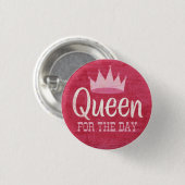 Koningin voor de Dag Verjaardagspeld Ronde Button 3,2 Cm (Voorkant /achterkant)